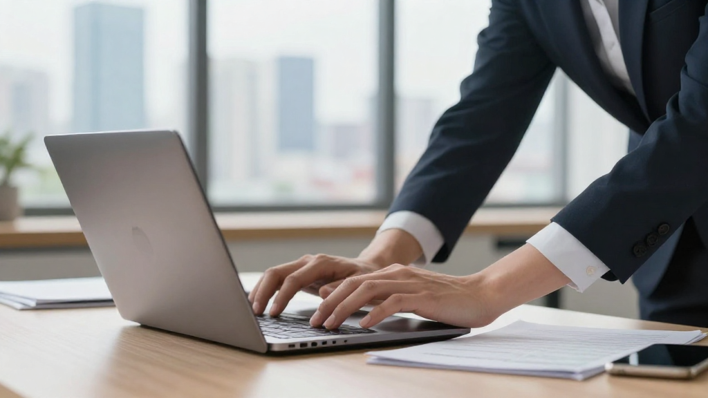 Person searching for jobs near me on laptop in 2025