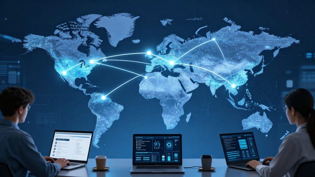 Global remote AI jobs connecting worldwide talent