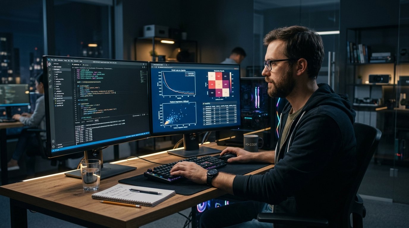 data scientist working python machine learning models coding analytics jobs